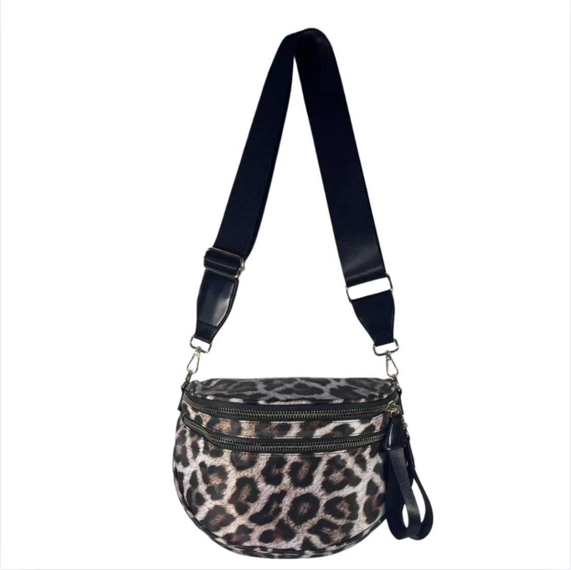 Cangurera con estampado de leopardo