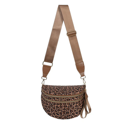 Cangurera con estampado de leopardo