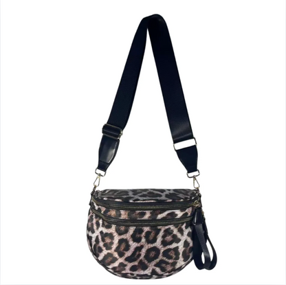 Cangurera con estampado de leopardo