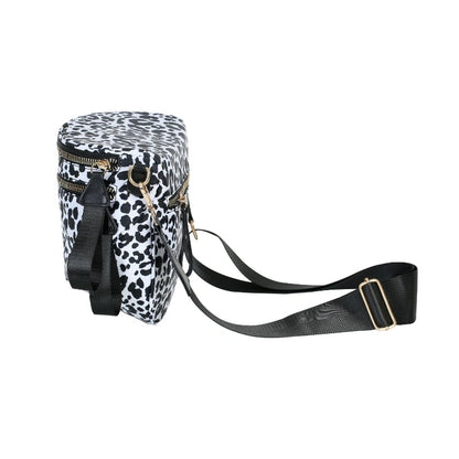 Cangurera con estampado de leopardo