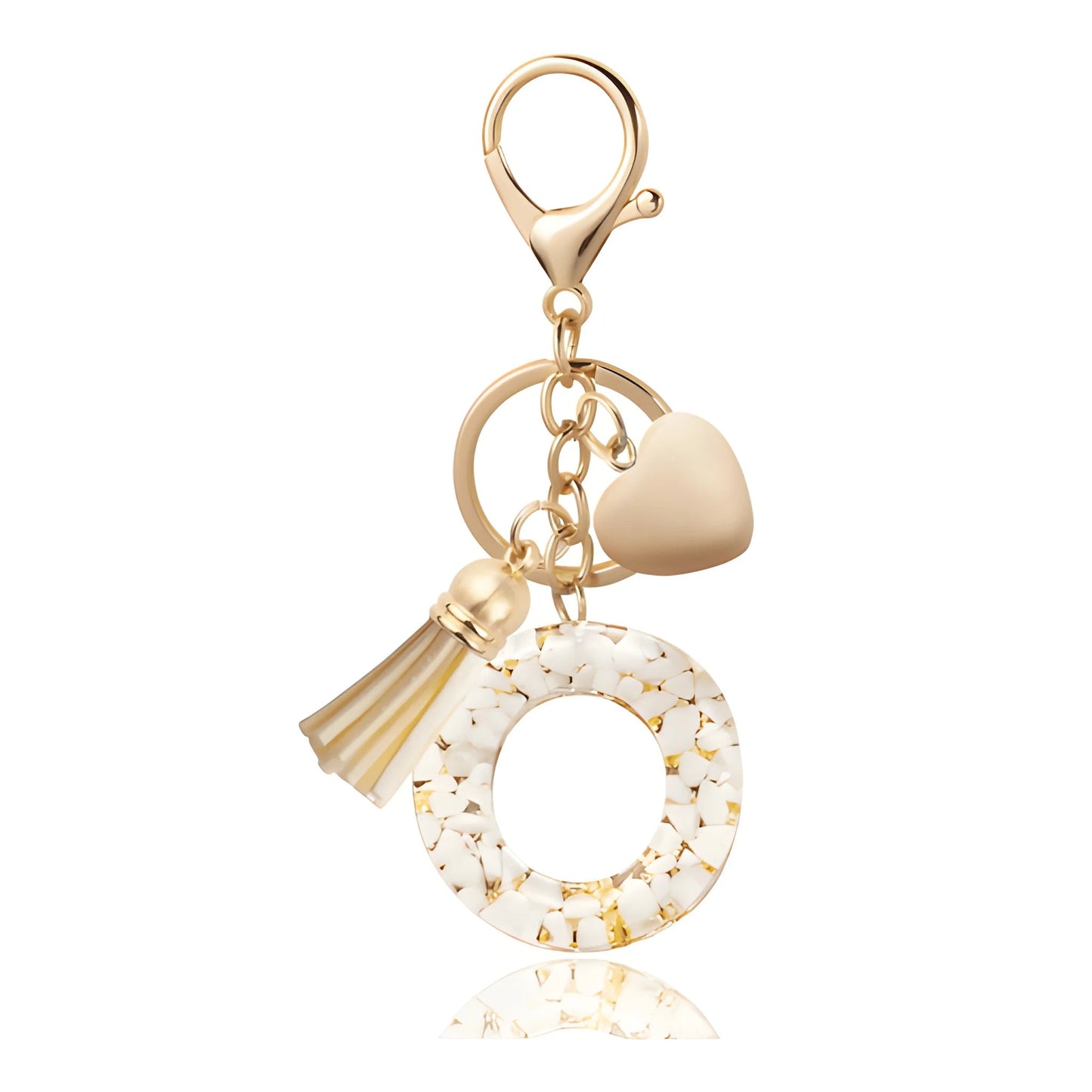 Inicial Dorada - Colgante Para Bolso